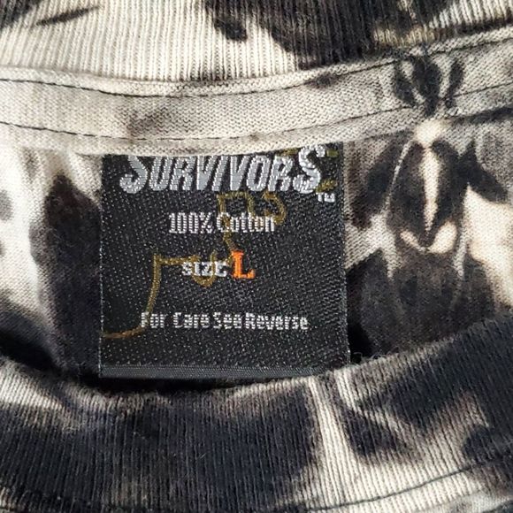 SURVIVORS Biker Skeleton on‎ Motorcycle Studded Tie Dye Graphic Tee T-Shirt - Picture 5 of 10